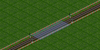 Signal block: straight track